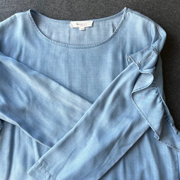 Vince Camuto Ruffle Scoop Neck Blouse - Picture 4 of 11